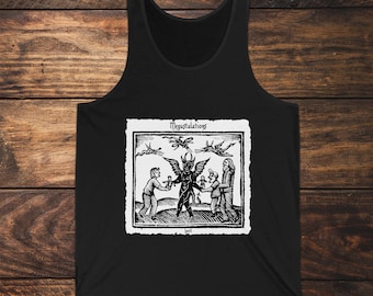 Megustalations Tank Top - Last Podcast Shirt - Megustalations Shirt - Woodcut Occult Design -  Based on The History of Witches and Wizards