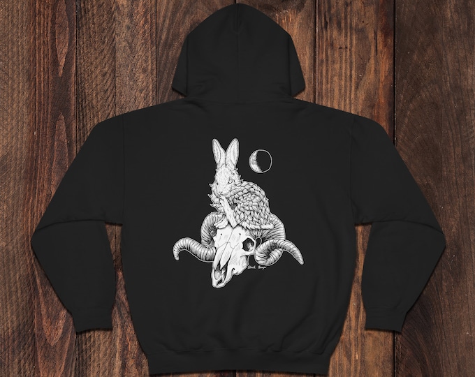 Rabbit & Ram Hoodie - print on back