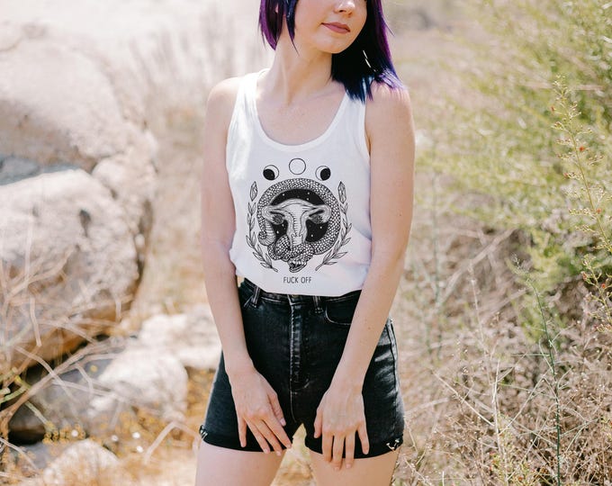 Uterus Shirt - F Off Snake & Uterus Tank - Uterus Gift, Uterus Tank Top, Roe v Wade, Feminist Shirt, Feminist Gift, Pro Choice, Snake Art