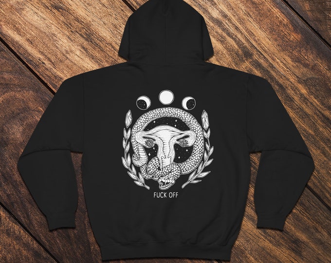 F Off Snake & Uterus Hooded Sweatshirt