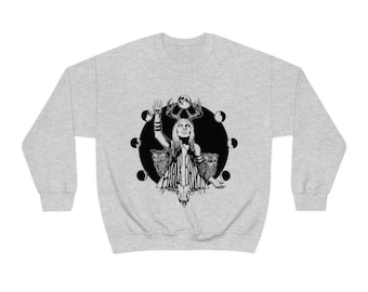 Hecate Sweatshirt - Blue Moon Goddess in Black