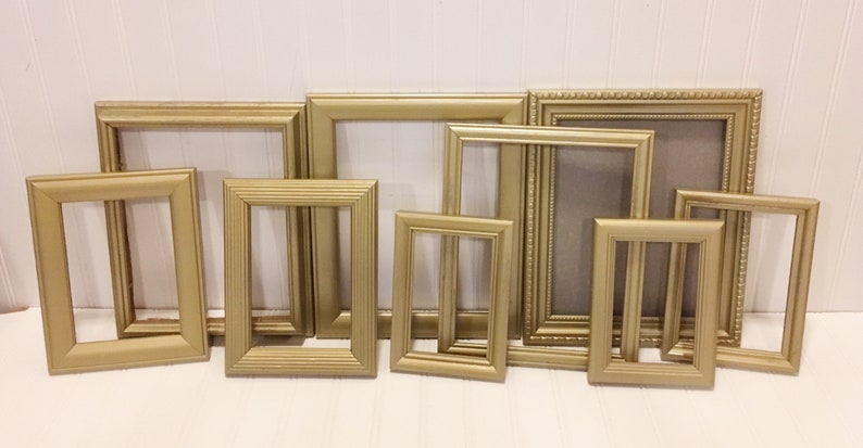 Gallery Wall Decor Vintage Wedding Decoration Mid Century Modern Bedroom Decor Gold Frames Picture Frame Set Wall Frame Set