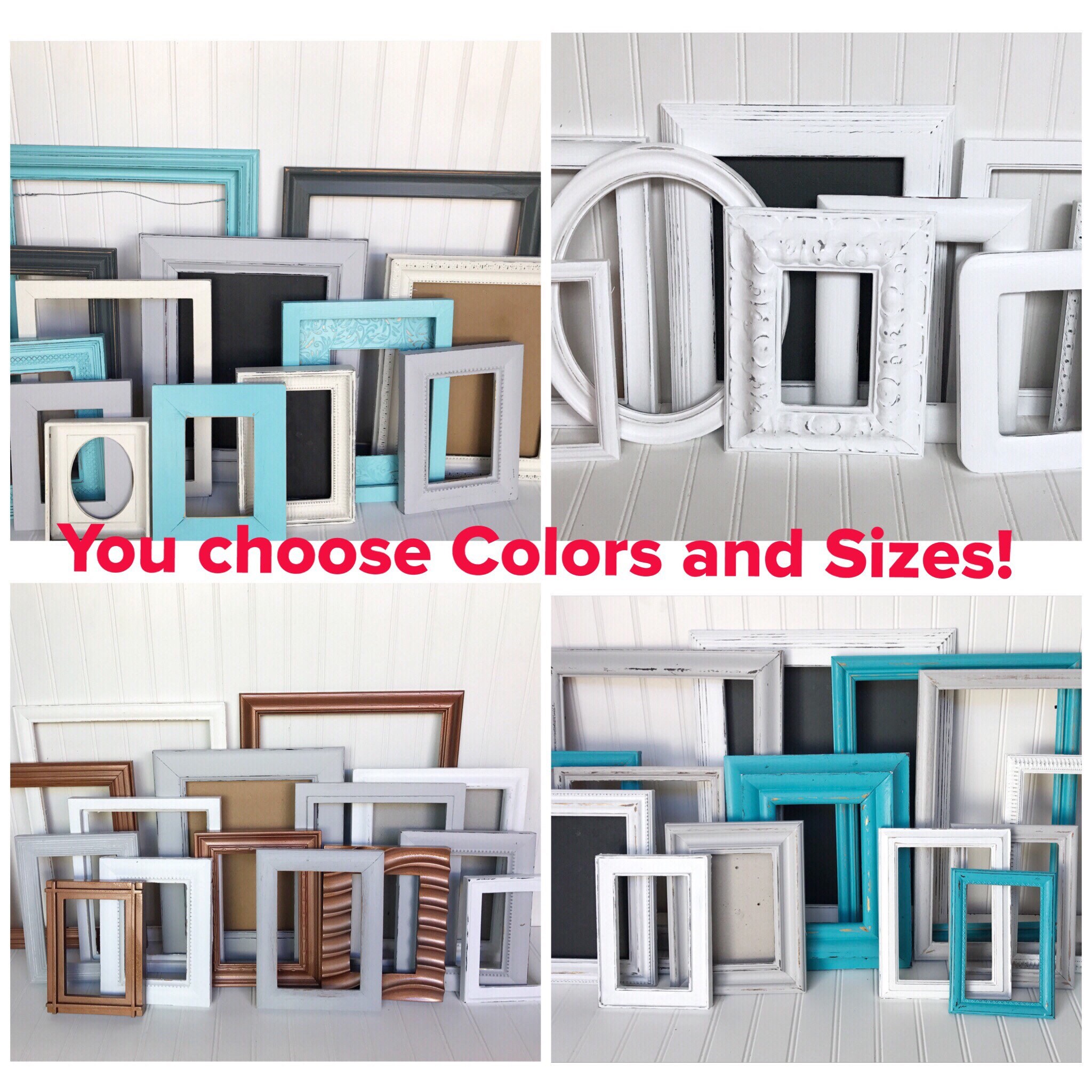 7 picture frames WITHOUT glass or backing You choose SIZING Etsy