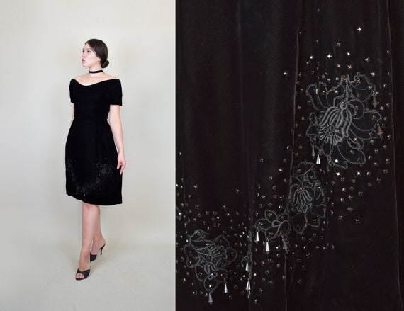1950's Suzy Perette Dress | 1950s Velvet Holiday D