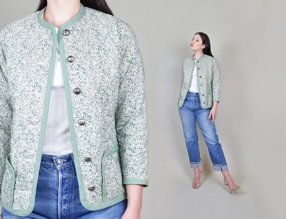 Calico Quilted Jacket | Vintage Quilt Jacket