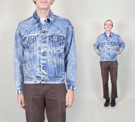 levis acid wash denim jacket