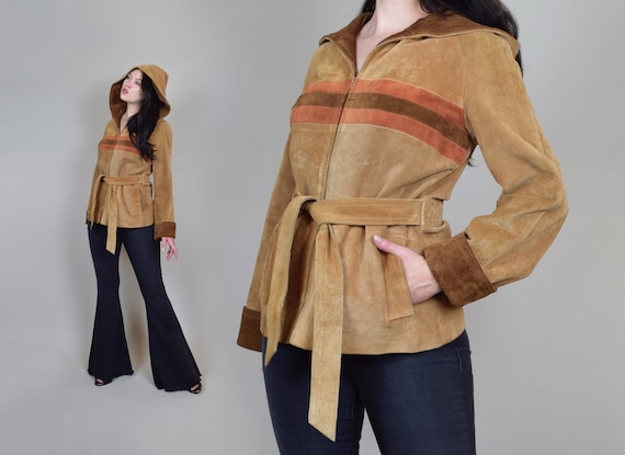 1970's Hooded Leather Jacket | 1970's Leather Jack
