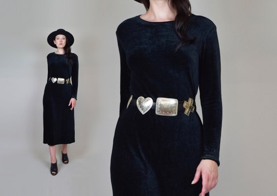 gap black velvet dress