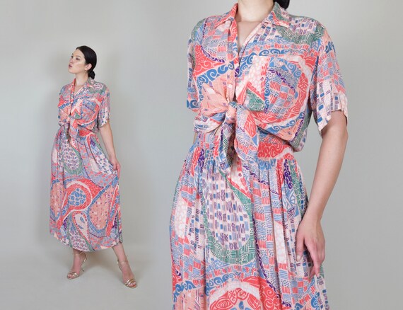 Vintage Adini Skirt Set | Adini Indian Paisley Ray