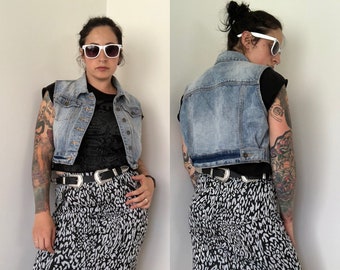 90s Vintage Denim Vest, Mark & Spencers Denim Vest, Denim Vest, Vintage Denim Vest, Mark and Spencers, Vintage Vest