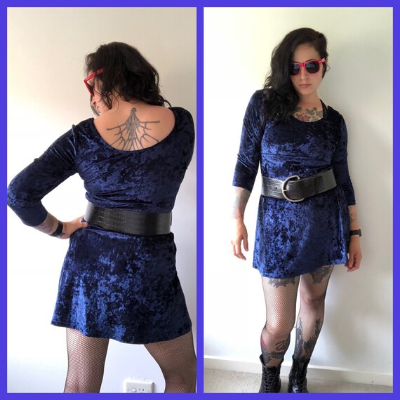 90s Goth Dress, Velvet Dress, Festival Dress, Witc