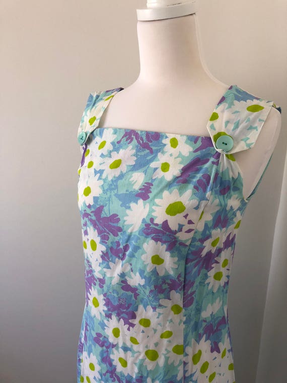 60s Vintage Dress Shaker Square - Bill Sims Flora… - image 6