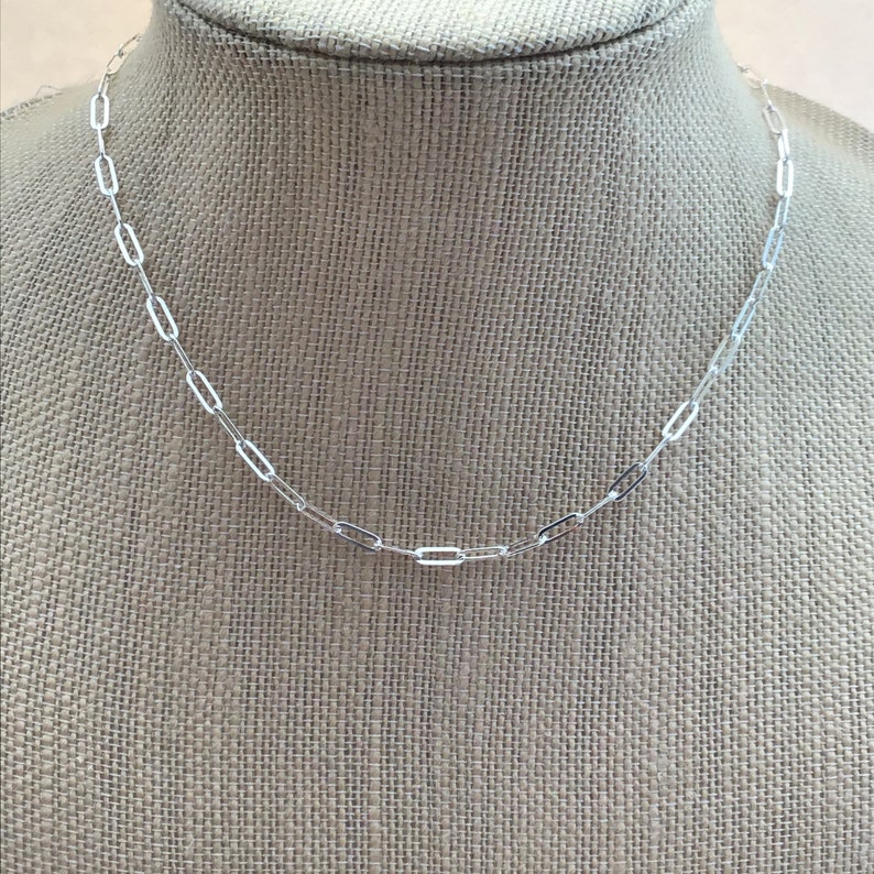 The Classic Silver Paper Clip Chain Choker