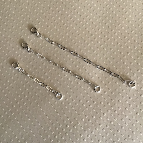 STERLING SILVER EXTENDERS, Extender Chain, Necklace Extender, Sterling Silver Chain, Silver Necklace Extender