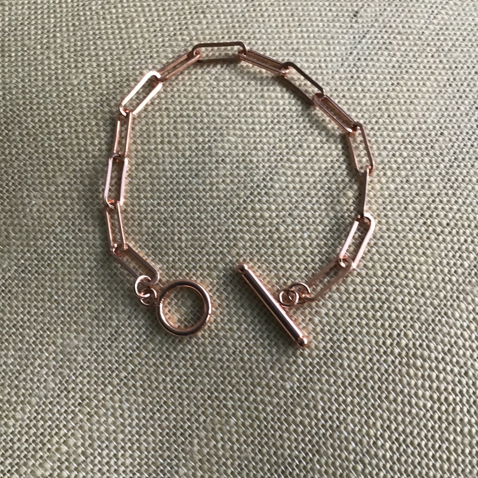 ROSE GOLD BRACELET Paperclip Chain Bracelet Paperclip Chain Etsy
