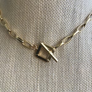 GOLDFILLED PAPERCLIP NECKLACE,  Paperclip Chain Necklace, Goldfilled Choker, Goldfilled Paperclip Chain