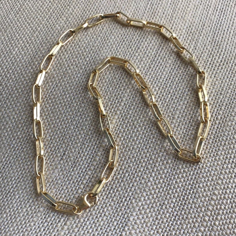 GOLDFILLED PAPERCLIP NECKLACE Paperclip Chain Necklace Etsy