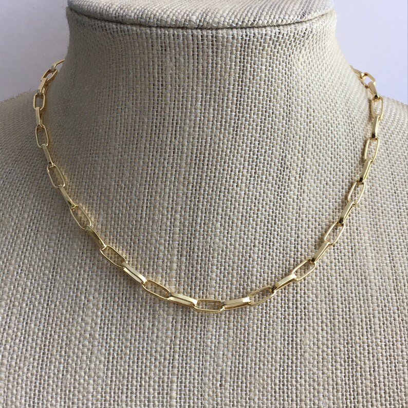 GOLDFILLED PAPERCLIP NECKLACE Paperclip Chain Necklace Etsy