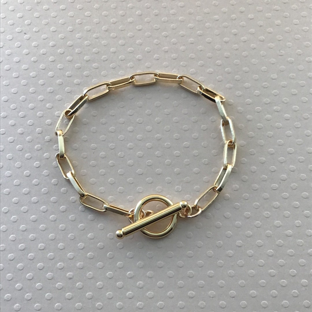 GOLDFILLED PAPERCLIP BRACELET, Paperclip Chain, Bracelet, Gold Bracelet,paperclip Chain Bracelet ...