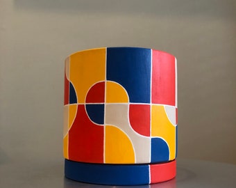 Mid Century Primary Colors Planter