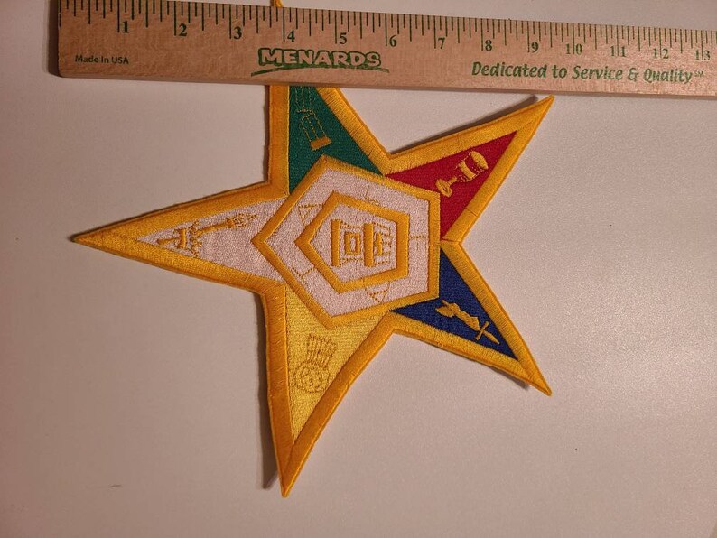 Embroidered Eastern Star Patches 3 Sizes Etsy