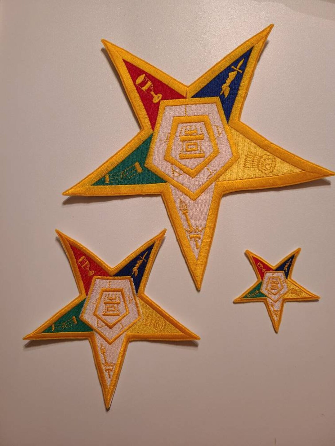 Embroidered Eastern Star Patches 3 Sizes Etsy