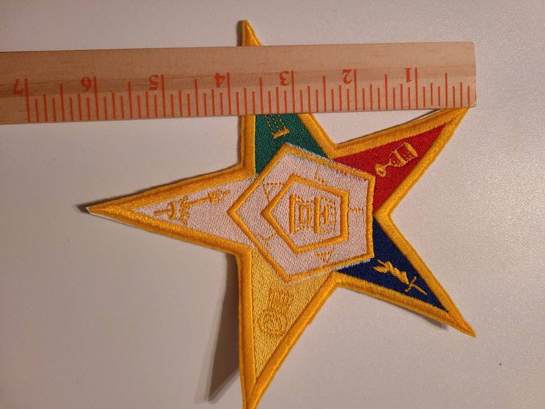 Embroidered Eastern Star Patches 3 Sizes Etsy
