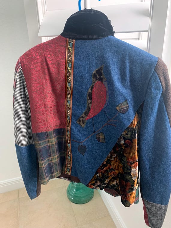 Patchwork Fun Woman’s Size Small Eclectic Jacket - image 6