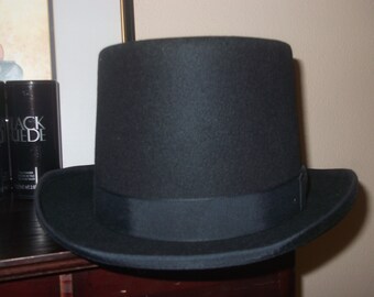 Medium 100% Wool Top Hat - Etsy