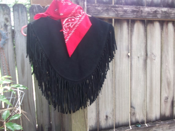 Fringe Black Suede Collar with Southwestern Design - image 7