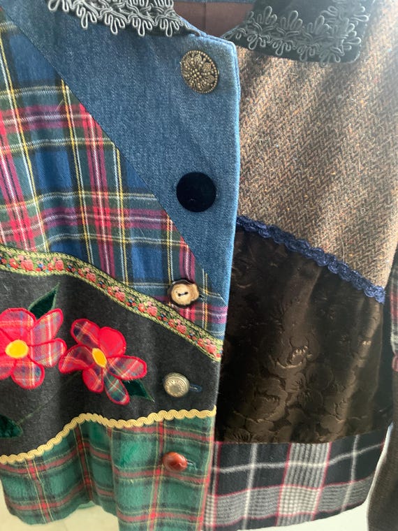 Patchwork Fun Woman’s Size Small Eclectic Jacket - image 2