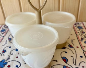 ビンテージ タッパーウェア 4 ボウル 調味料入れ 蓋付き