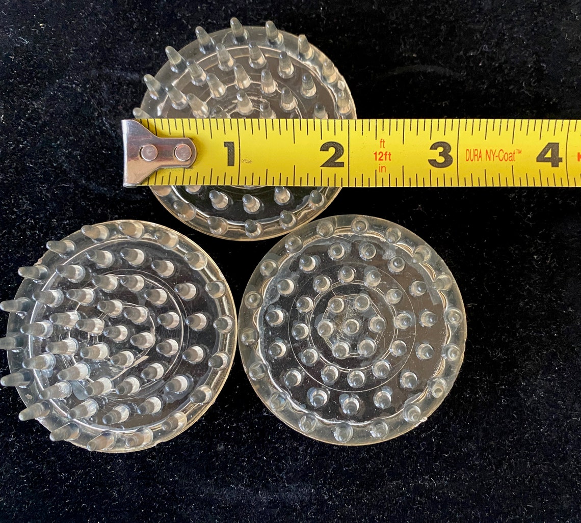 Vintage Plastic Flower Frogs Clear Plastic Holds Flowers for Etsy