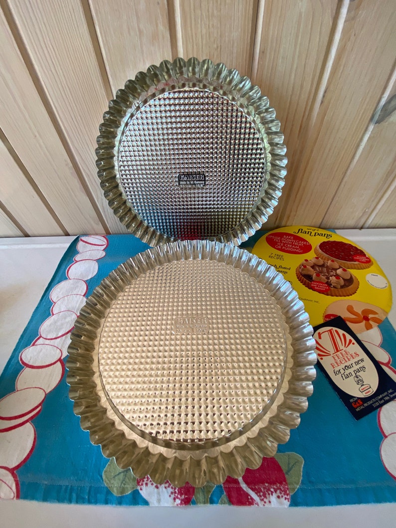 Fluted Fruit Flan Baking Pans by Kaiser of West Germany,classic German