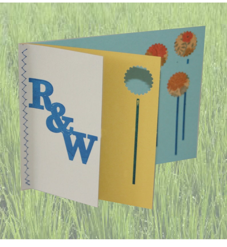 Unique handmade custom luxury wedding invitations with bluegrass and country theme