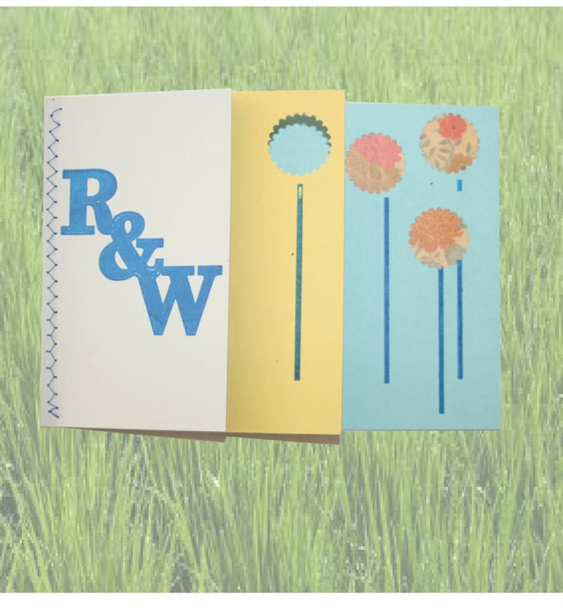 Unique handmade custom luxury wedding invitations with bluegrass and country theme