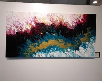 24x48 Abstract acrylic painting