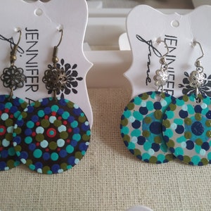 Hand painted Mandala earrings