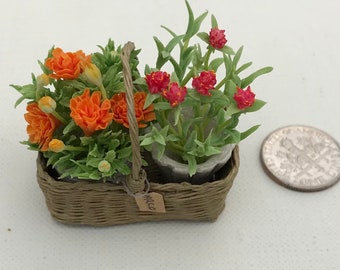 Pequeño macro miniatura floral 1/12 casa de muñecas diorama