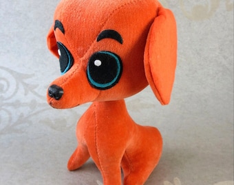 Vintage KAMAR RELLENO Perro naranja