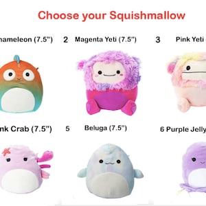 Personalized Squishmallow, Plush Toy, Custom Stuffed Animal, Birthday Gift, Easter, Custom made