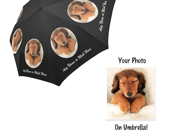 Personalized Dog Photo Umbrella - Custom Dog Umbrella, Dog Picture on Umbrella, Photo Gift, Gift for Dog Lovers, Loss Memorial Pet