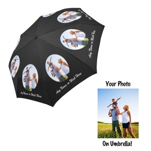 Personalized Custom Photo Umbrella, Folded Umbrella With Picture, Family Photo Gift, Custom Umbrella For Mom Dad Him Her