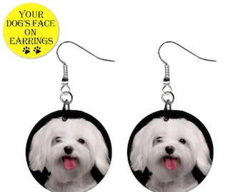 MALTESE DOG Pet Cut SILVER FILIGREE EARRINGS Jewelry