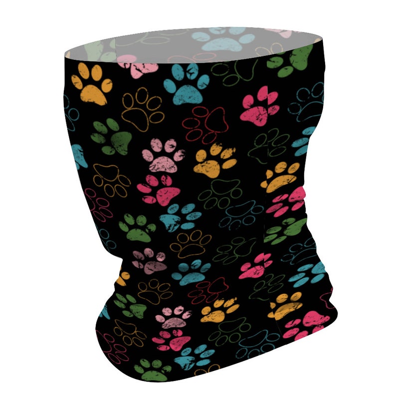 Dog Paw Print Multi-function Seamless Wear 1 Layer Thin Neck - Etsy