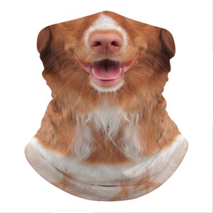 Nova Scotia Duck Tolling Retriever Lightweight Neck Gaiter, Stretchy Bandana for Dog Lovers