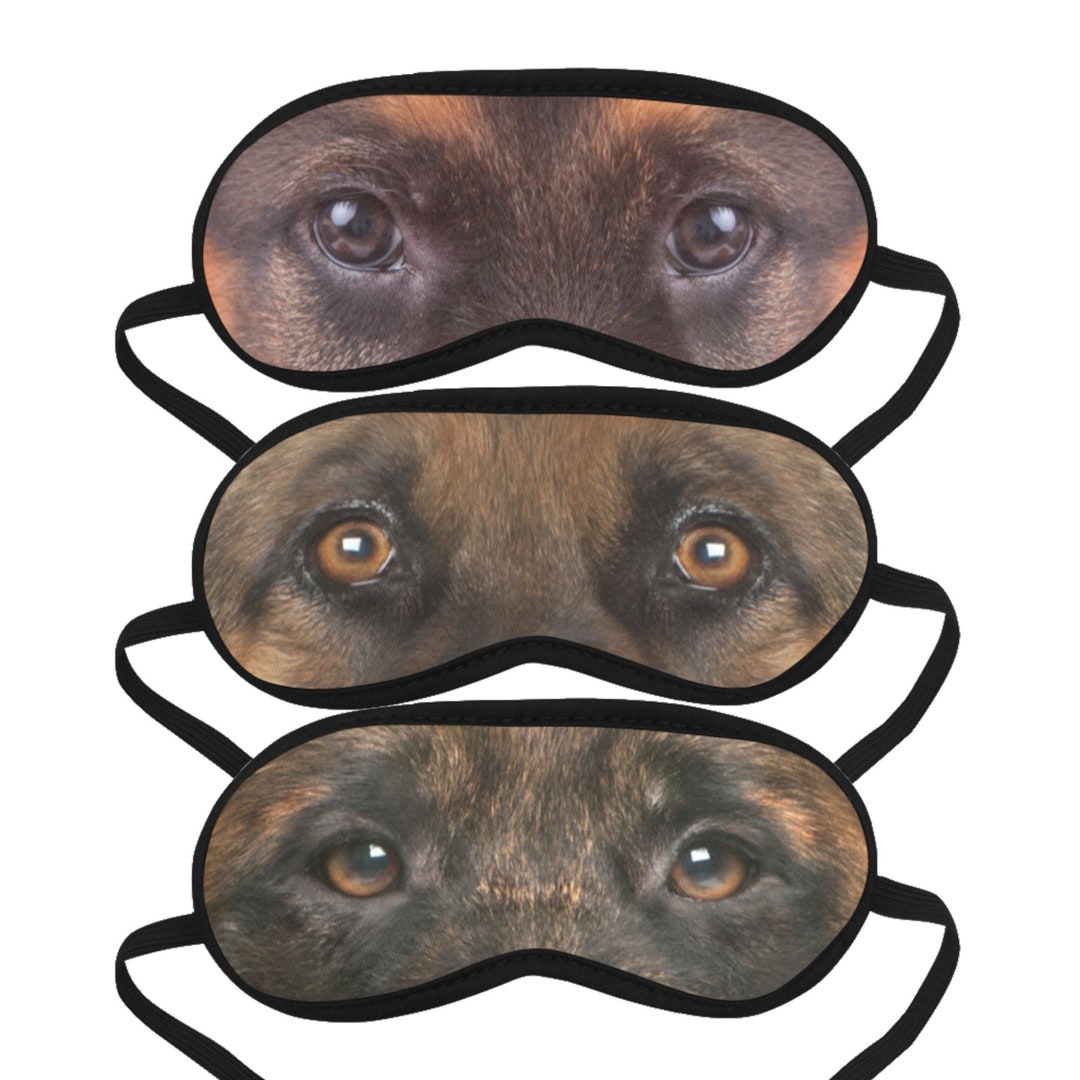 GERMAN SHEPHERD Eyes Sleep MASK, Alsatian Dog Puppy Lover Gifts Stuff