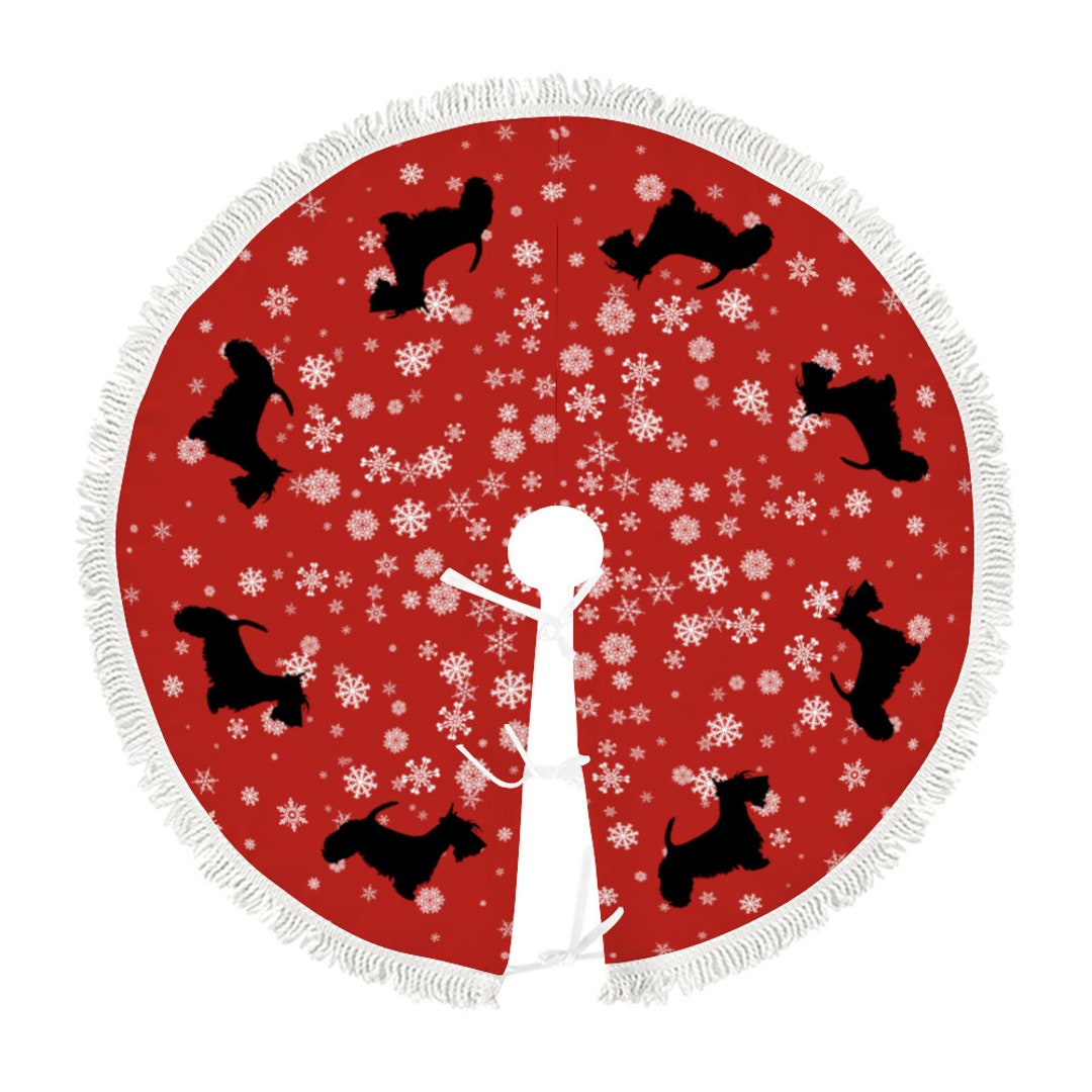 Scottish Terrier Tree Skirt Scottie Dog Christmas Decoration Etsy