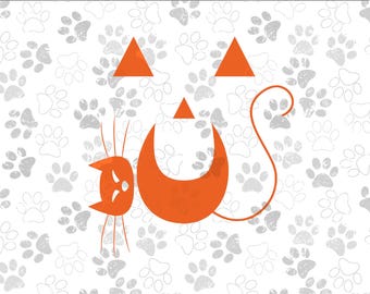 Cat Pumpkin Face SVG: Halloween Carved Pumpkin (Digital Download)