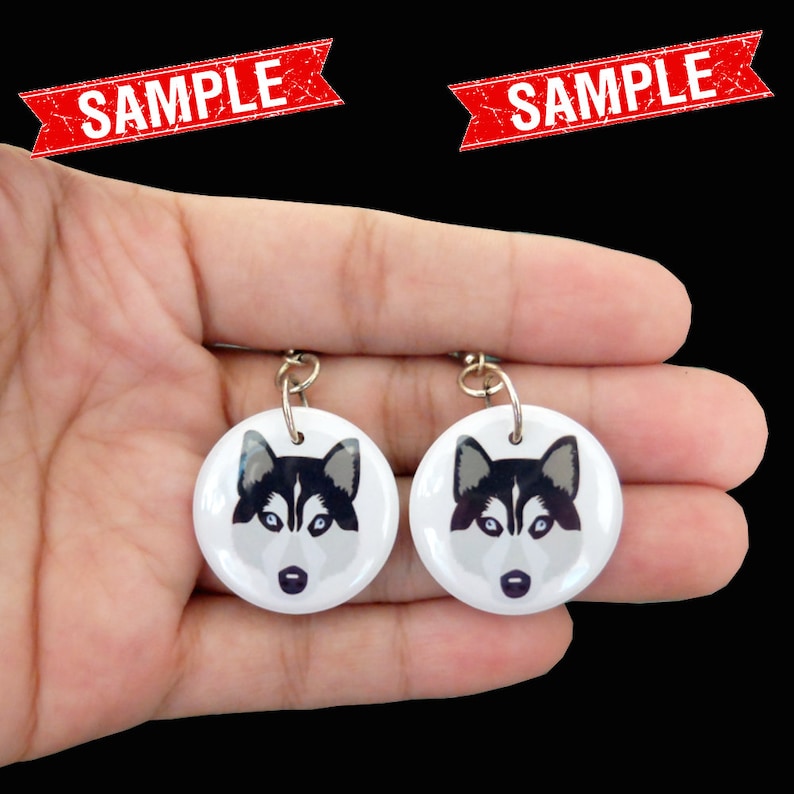 Custom Dog Face Photo Picture Dangle Button Earrings for Girls Women Cairn Lover Gifts Stuff Memorial CAIRN TERRIER EARRINGS